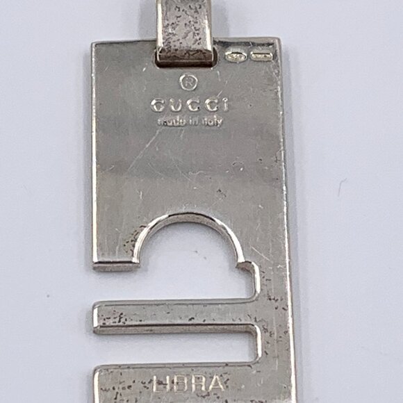 Authentic GUCCI Silver 925 Libra Pendant - Picture 3 of 9